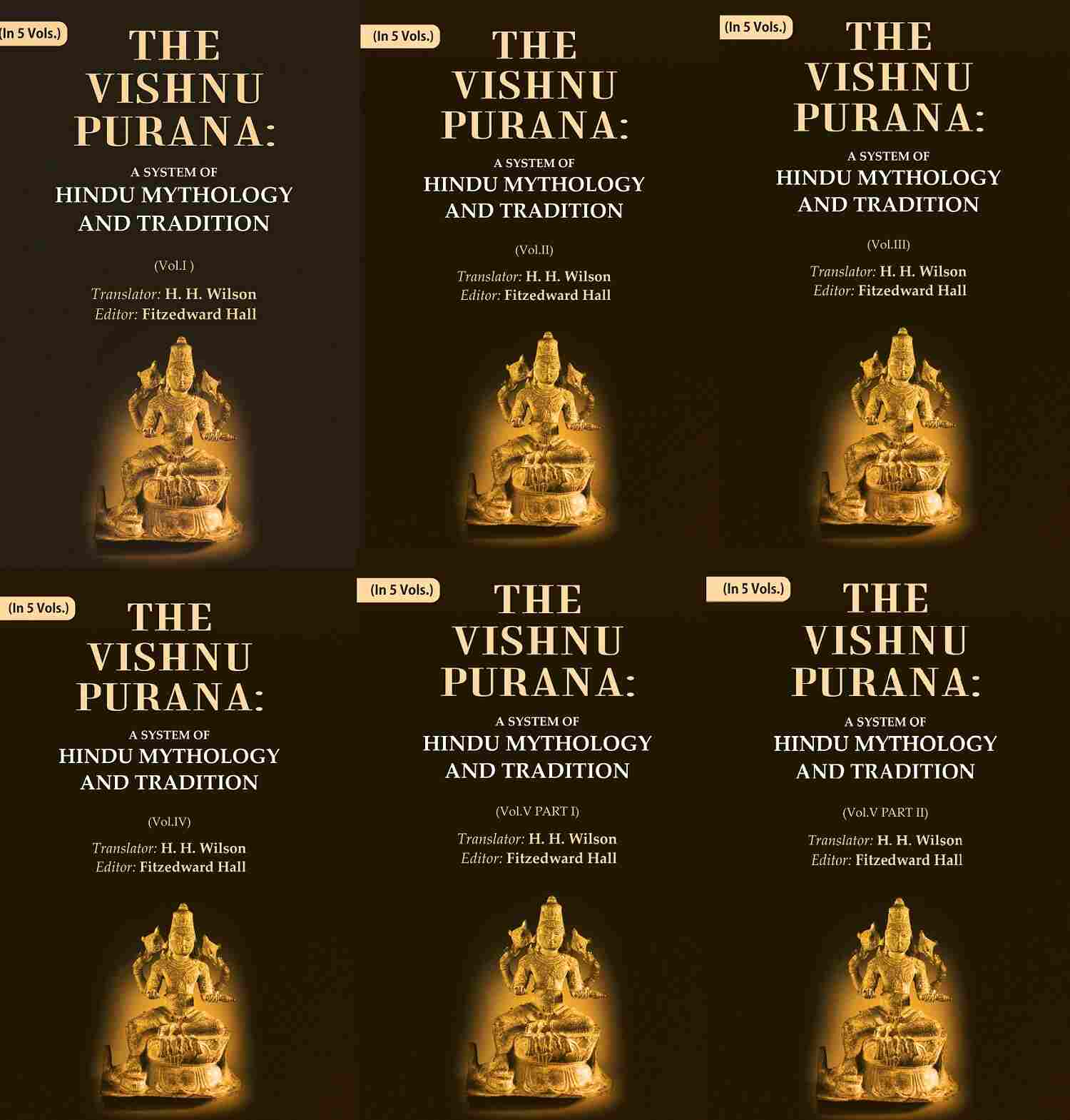 The Vishnu Purana: A System of Hindu Mythology and Tradition 5 Vols. Set - Gyan Books - Distacart
