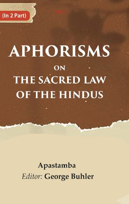 Aphorisms on the Sacred Law of the Hindus 1st - Gyan Books - Distacart