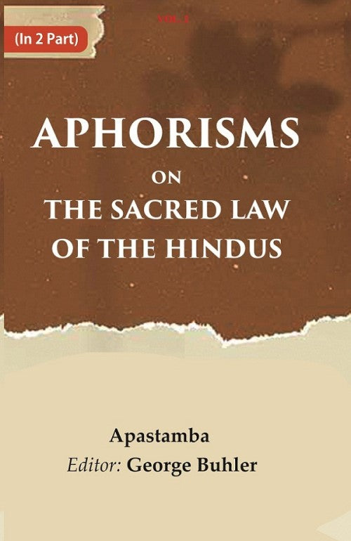 Aphorisms on the Sacred Law of the Hindus 2nd - Gyan Books - Distacart