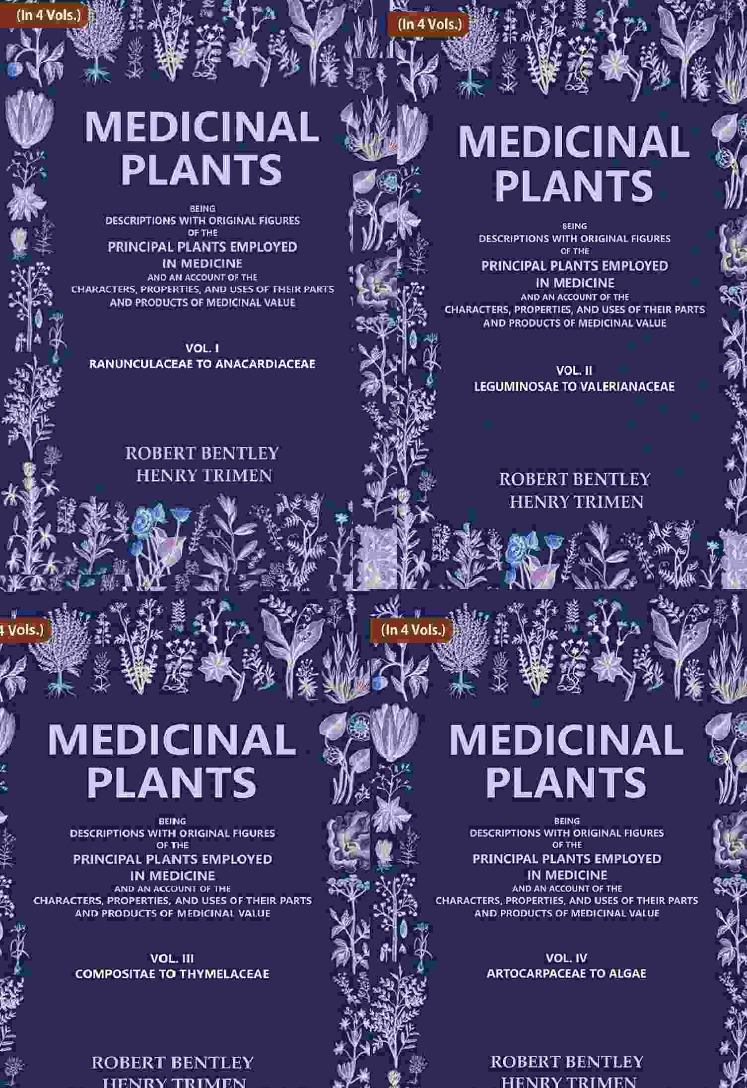 Medicinal Plants: Being Descriptions With Original Figures Of The Principal Plants Employed 4 Vols. Set - Gyan Books - Distacart