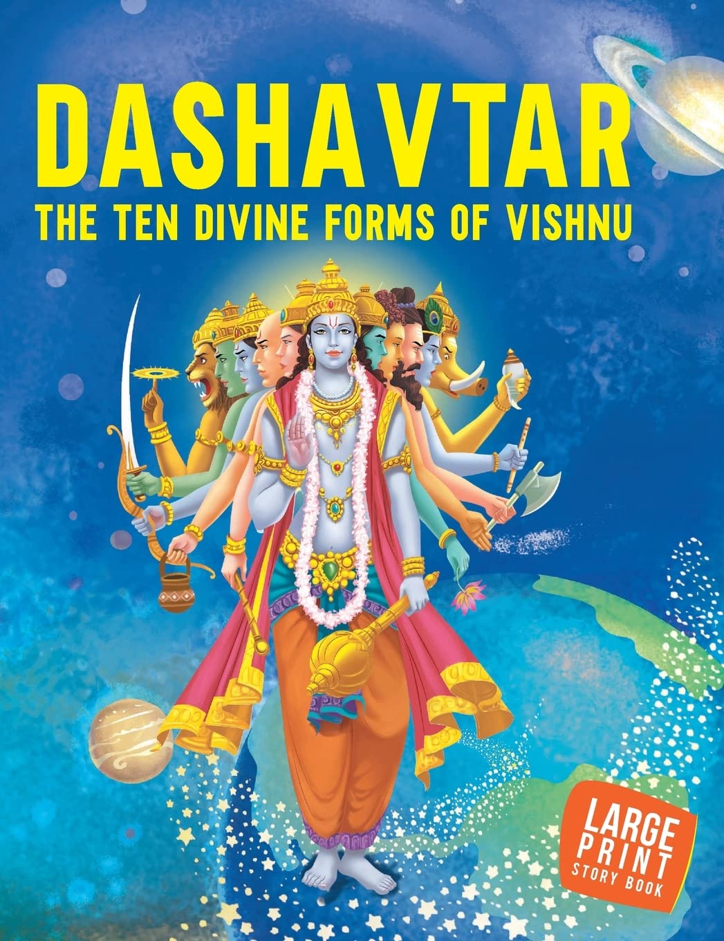 Dashavtar The Ten Divine forms of Vishnu : Large Print - Om Books - Distacart