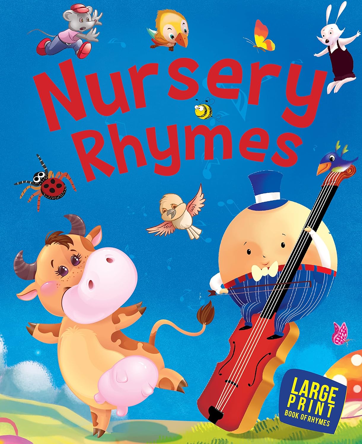 LARGE PRINT Nursery Rhymes - Om Books - Distacart