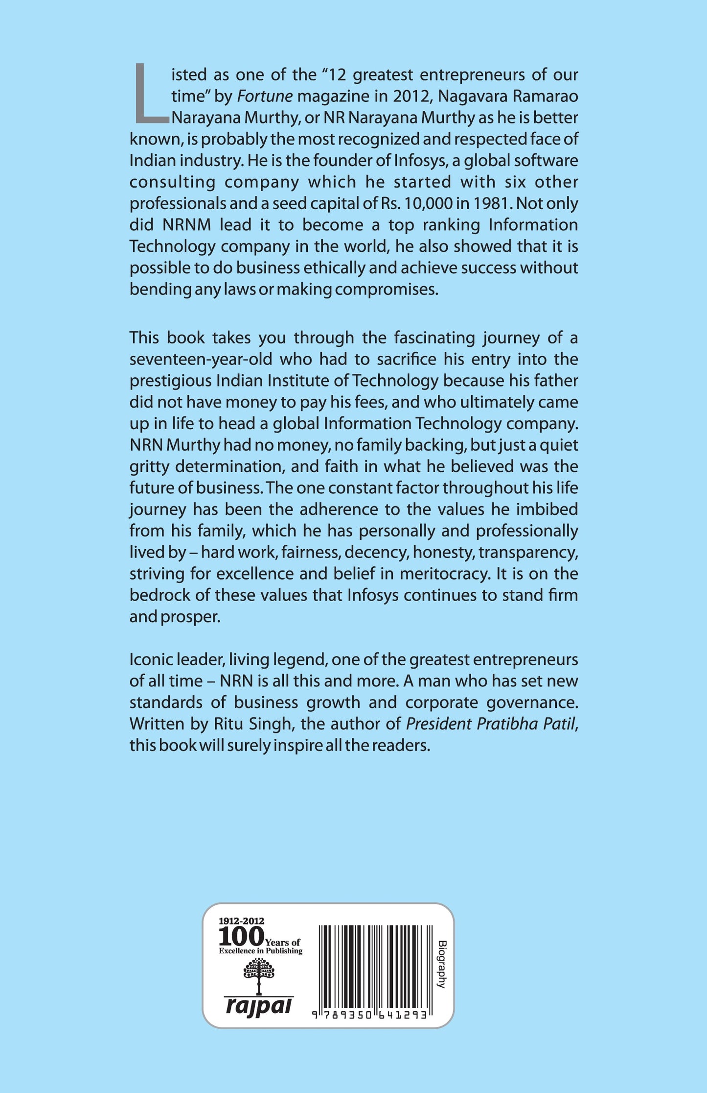 Nr Narayan Murthy: A Biography - Ritu Singh - Dista