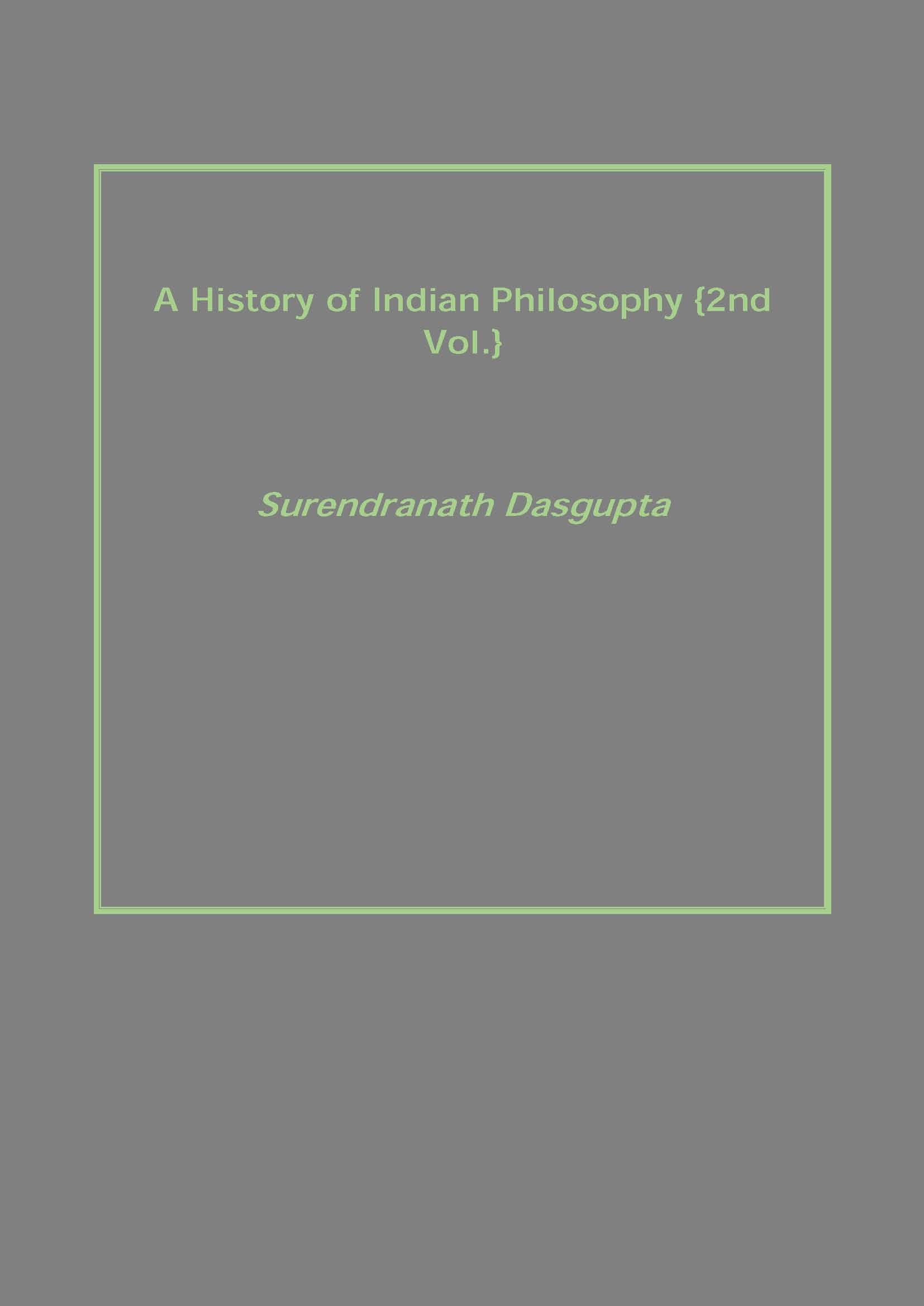 A History of Indian Philosophy Vol. 2nd - Gyan Books - Distacart