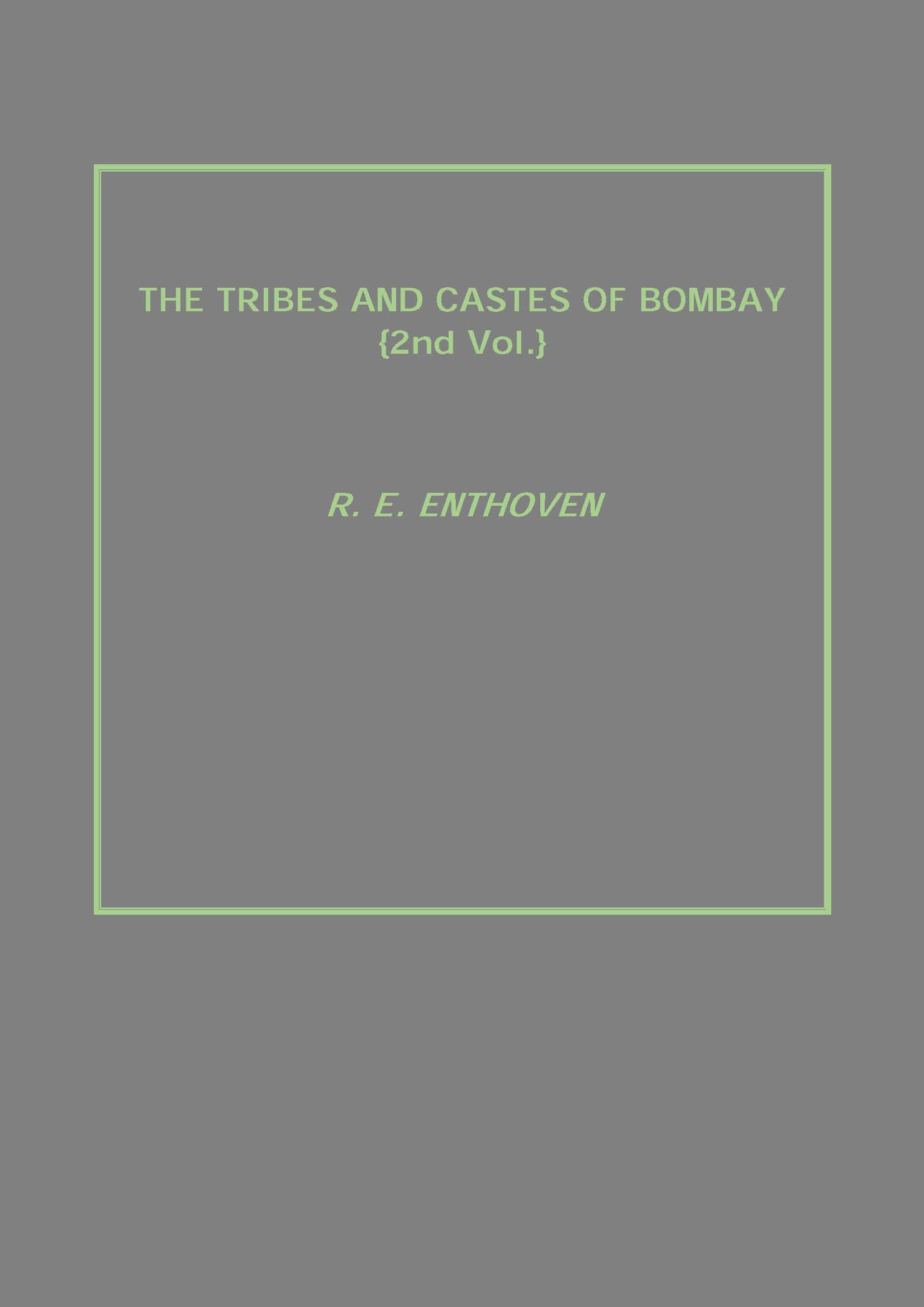 The Tribes and Castes of Bombay Vol. 2nd - Gyan Books - Distacart