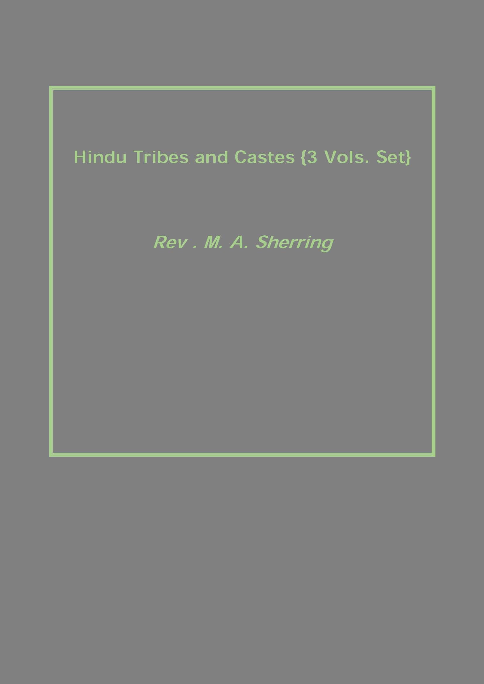 Hindu Tribes and Castes 3 Vols. Set - Gyan Books - Distacart