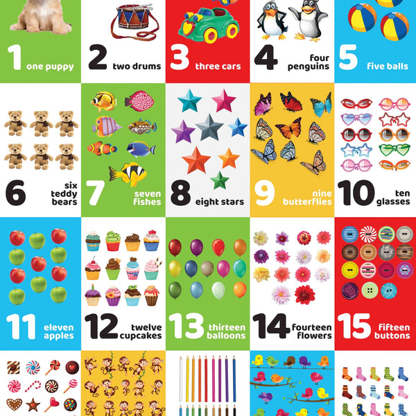 Numbers 1 to 20 : Charts - Om Books - Distacart
