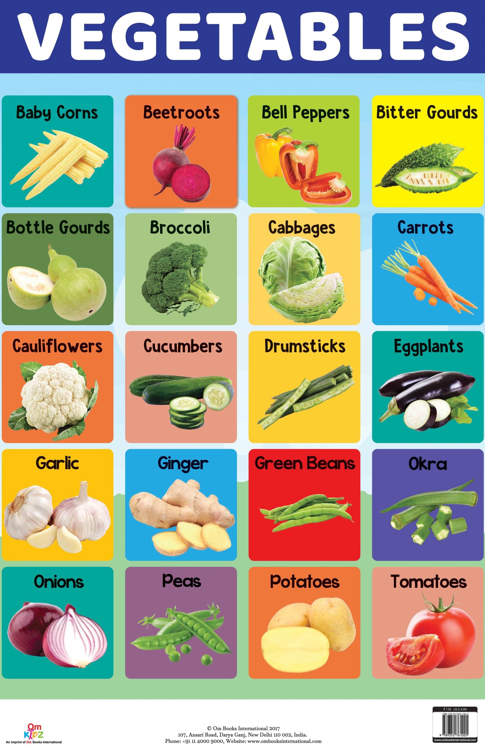 Vegetables : Charts - Om Books - Distacart