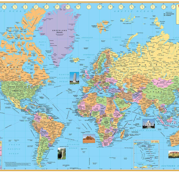 World Map : Charts - Om Books - Distacart