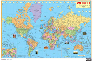 World Map : Charts - Om Books - Distacart