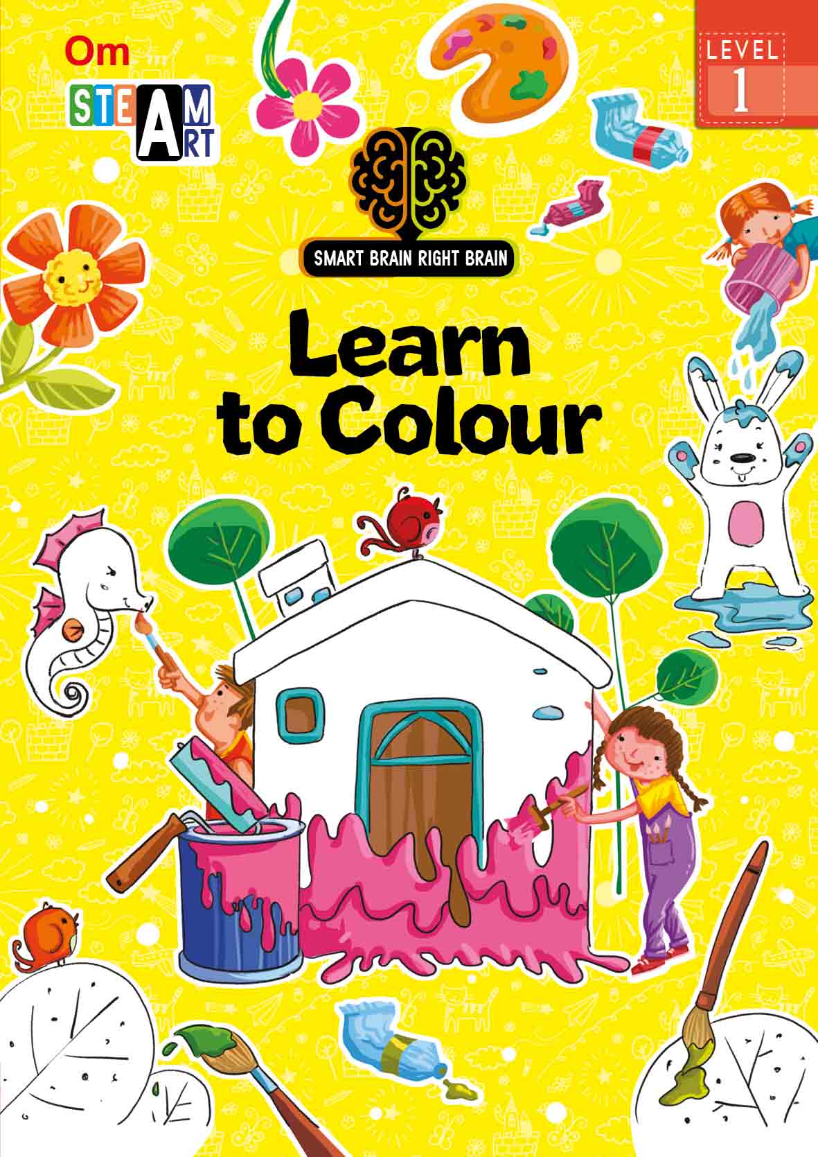 Smart Brain Right Brain Art Level 1 : Learn to Colour - Om Books - Distacart
