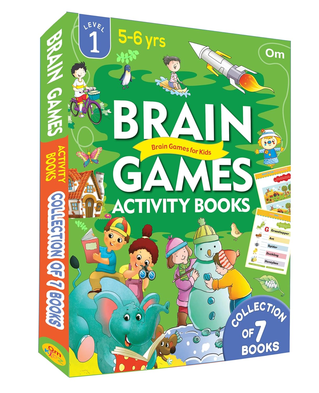 Activity Book : Brain Games Activity Book Level 1 (Set of 7 Books) - Om Books - Distacart