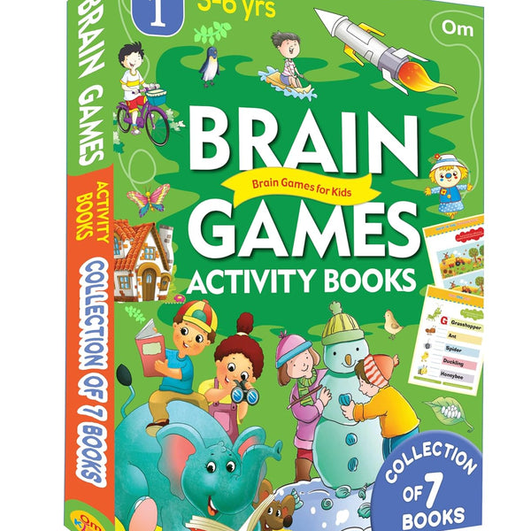 Activity Book : Brain Games Activity Book Level 1 (Set of 7 Books) - Om Books - Distacart