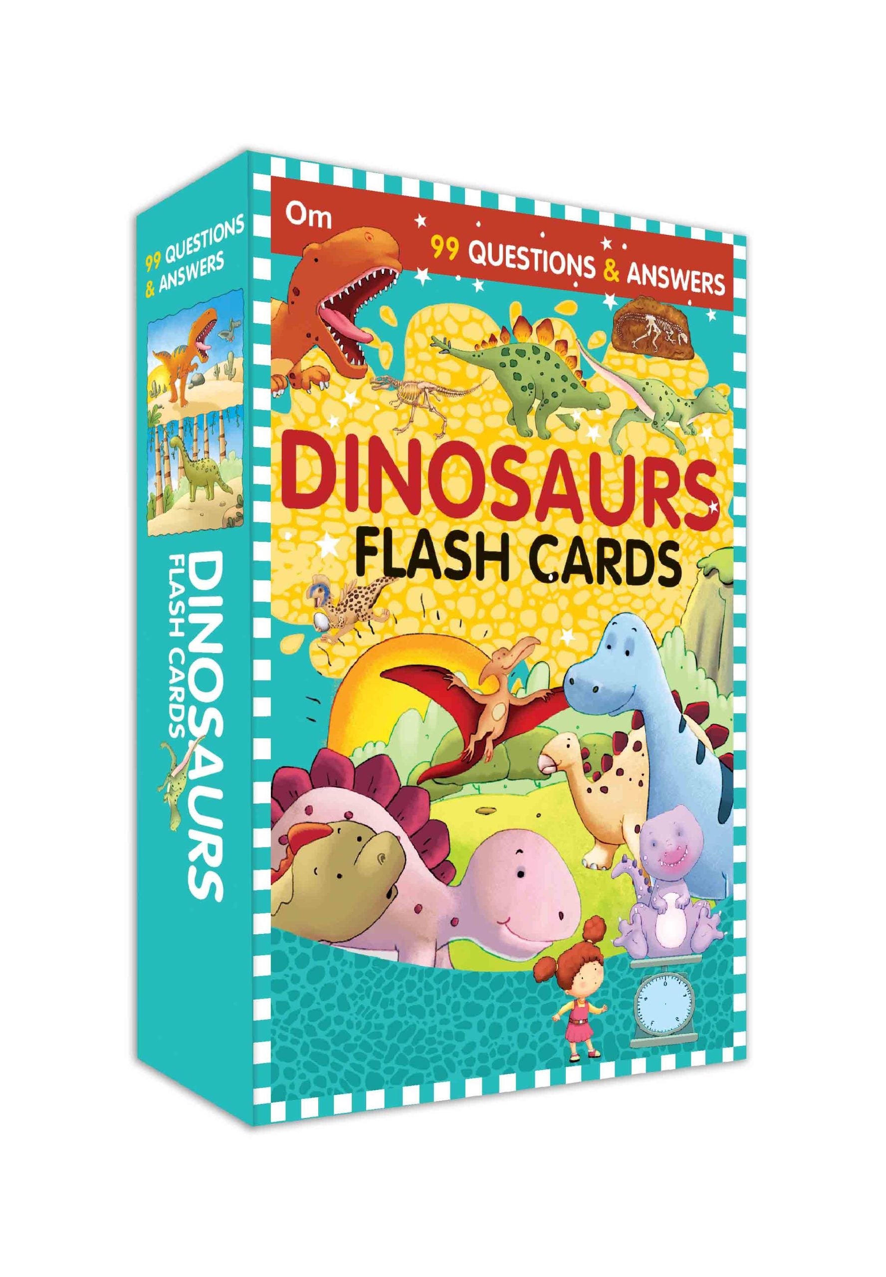 99 Question & Answers Dinosaurs Flash Cards - Om Books - Distacart