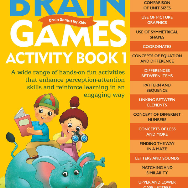 Brain Games for Kids : Brain Games Activity Book Level 1 : Book-1 - Om Books - Distacart