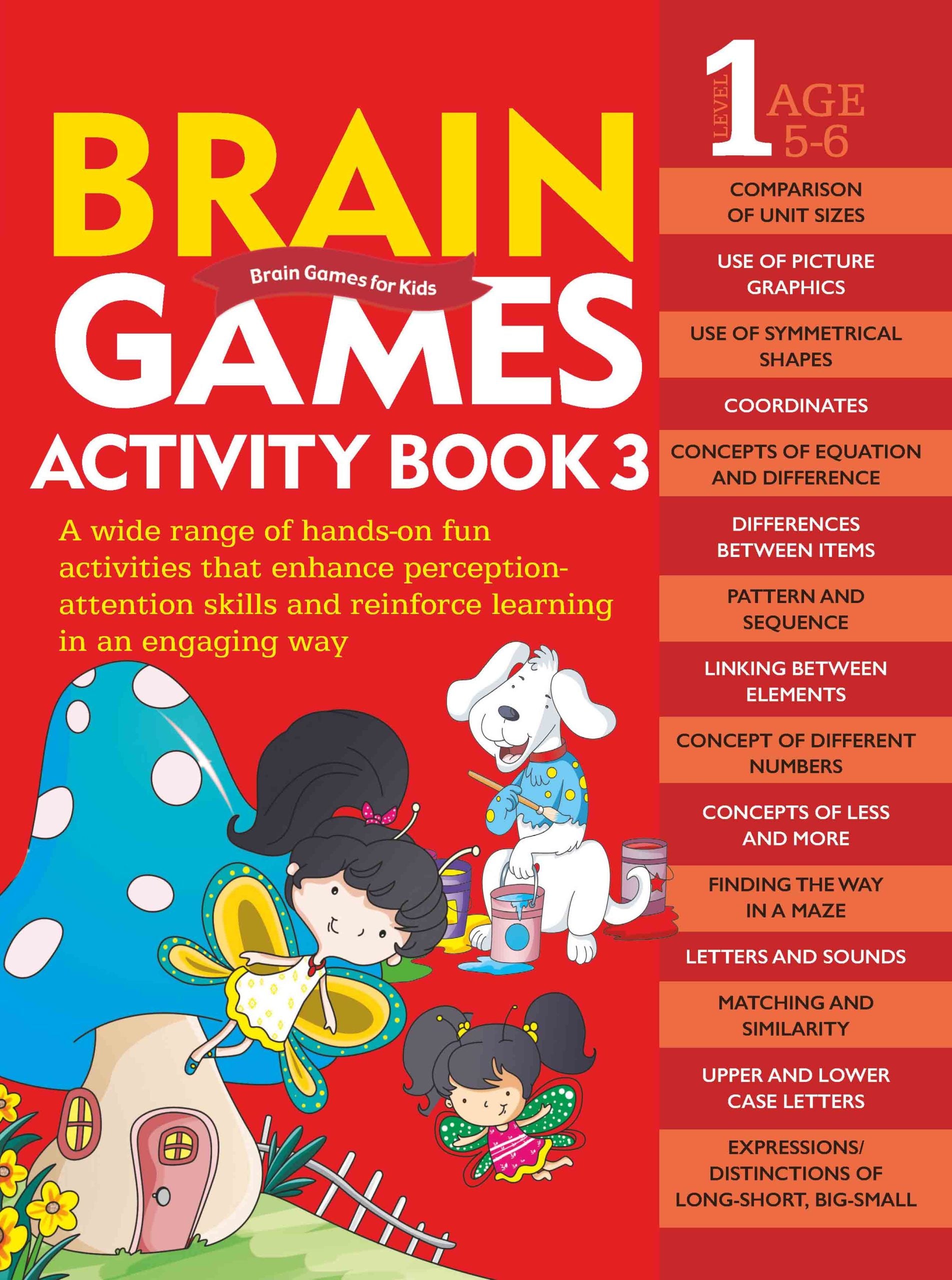 Brain Games for Kids : Brain Games Activity Book Level 1 : Book-3 - Om Books - Distacart