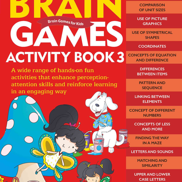 Brain Games for Kids : Brain Games Activity Book Level 1 : Book-3 - Om Books - Distacart