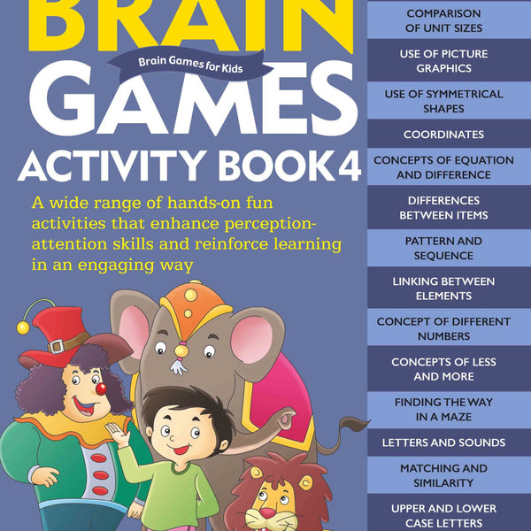 Brain Games for Kids : Brain Games Activity Book Level 1 : Book-4 - Om Books - Distacart