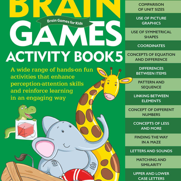 Brain Games for Kids : Brain Games Activity Book Level 1 : Book-5 - Om Books - Distacart