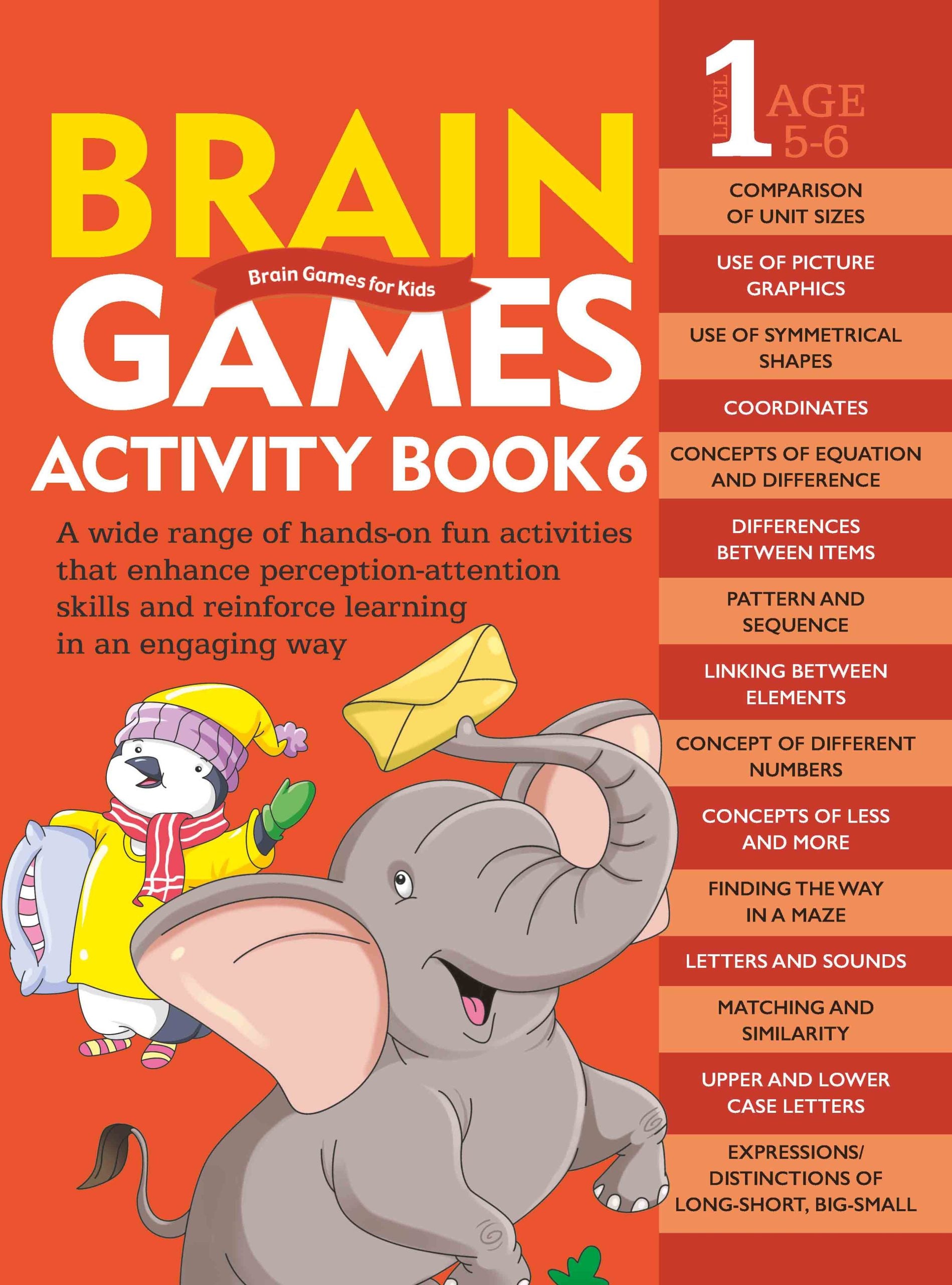 Brain Games for Kids : Brain Games Activity Book Level 1 : Book-6 - Om Books - Distacart
