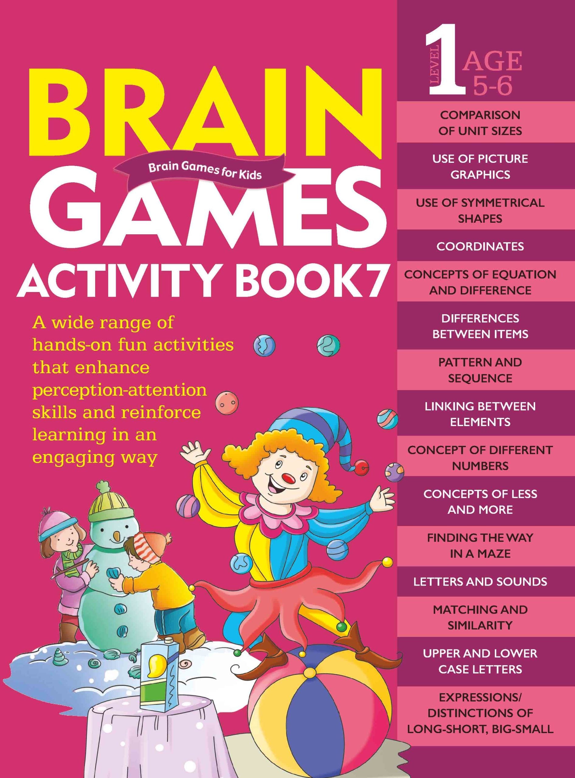 Brain Games for Kids : Brain Games Activity Book Level 1 : Book-7 - Om Books - Distacart