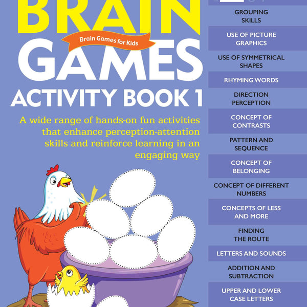 Brain Games for Kids : Brain Games Activity Book Level 2 : Book-1 - Om Books - Distacart