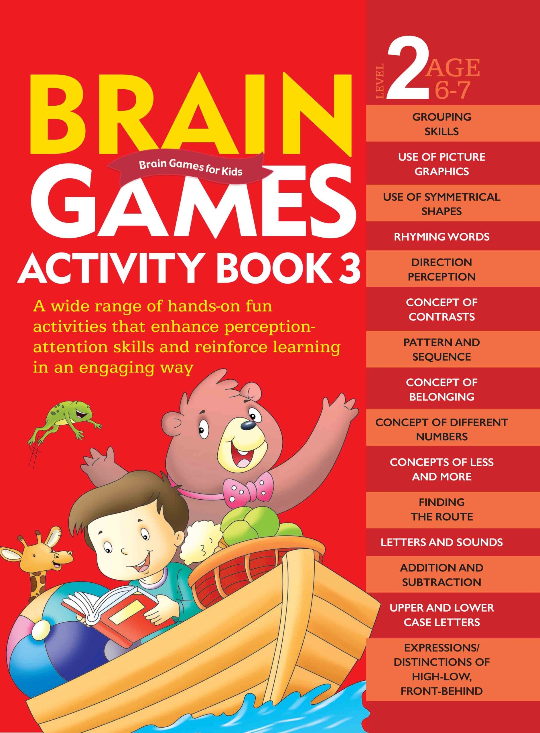 Brain Games for Kids : Brain Games Activity Book Level 2 : Book-3 - Om Books - Distacart