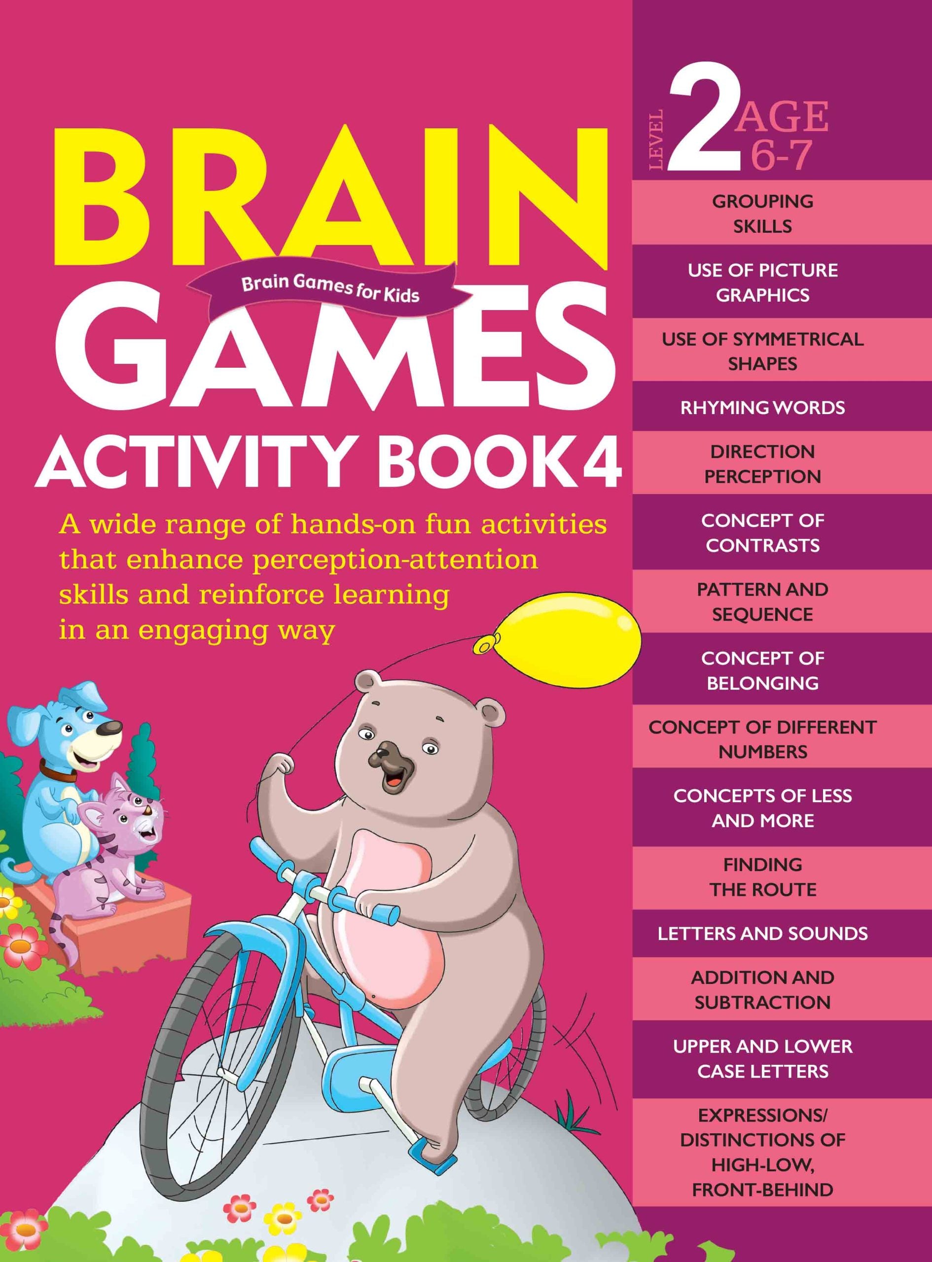 Brain Games for Kids : Brain Games Activity Book Level 2 : Book-4 - Om Books - Distacart
