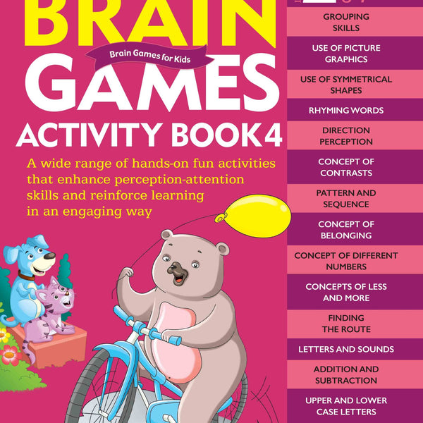 Brain Games for Kids : Brain Games Activity Book Level 2 : Book-4 - Om Books - Distacart