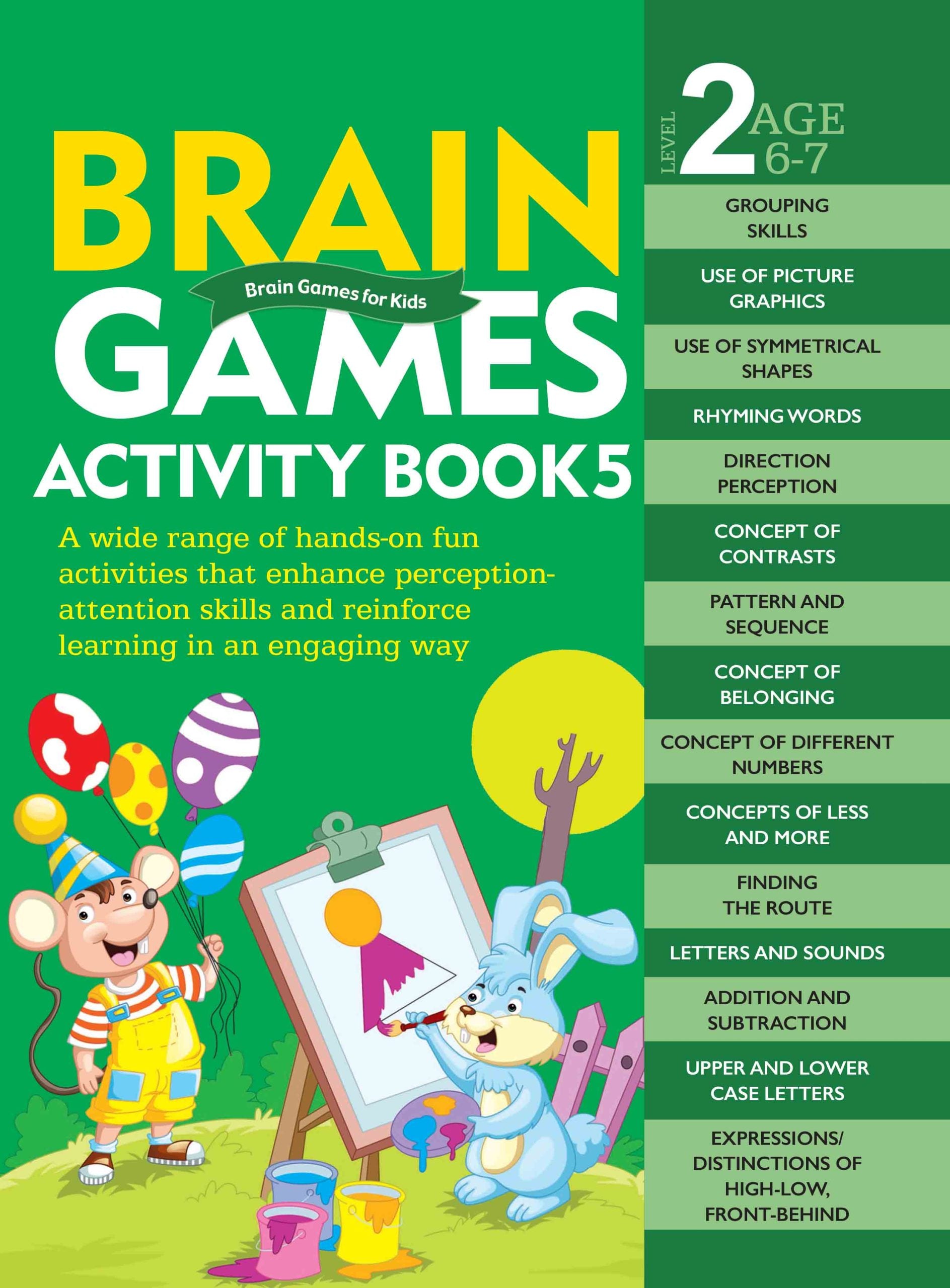Brain Games for Kids : Brain Games Activity Book Level 2 : Book-5 - Om Books - Distacart