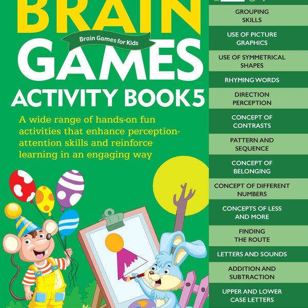 Brain Games for Kids : Brain Games Activity Book Level 2 : Book-5 - Om Books - Distacart