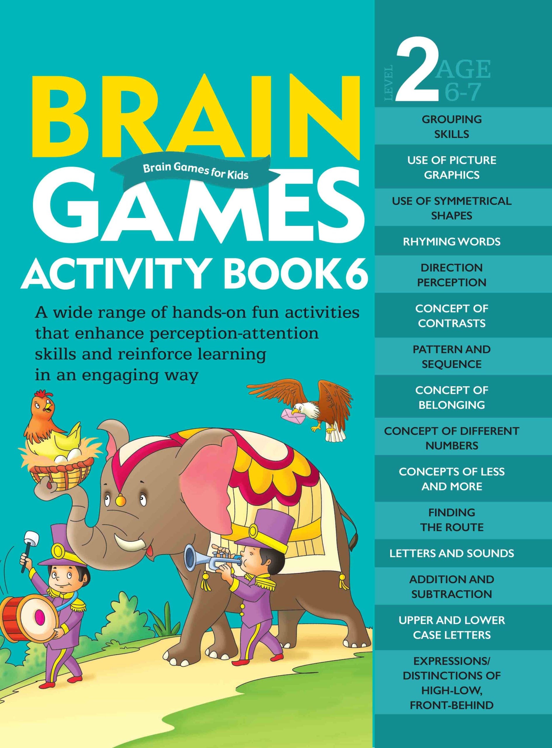 Brain Games for Kids : Brain Games Activity Book Level 2 : Book-6 - Om Books - Distacart