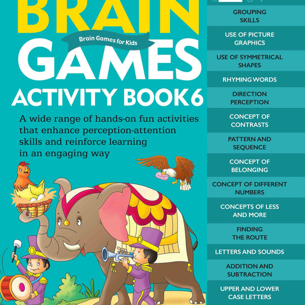 Brain Games for Kids : Brain Games Activity Book Level 2 : Book-6 - Om Books - Distacart