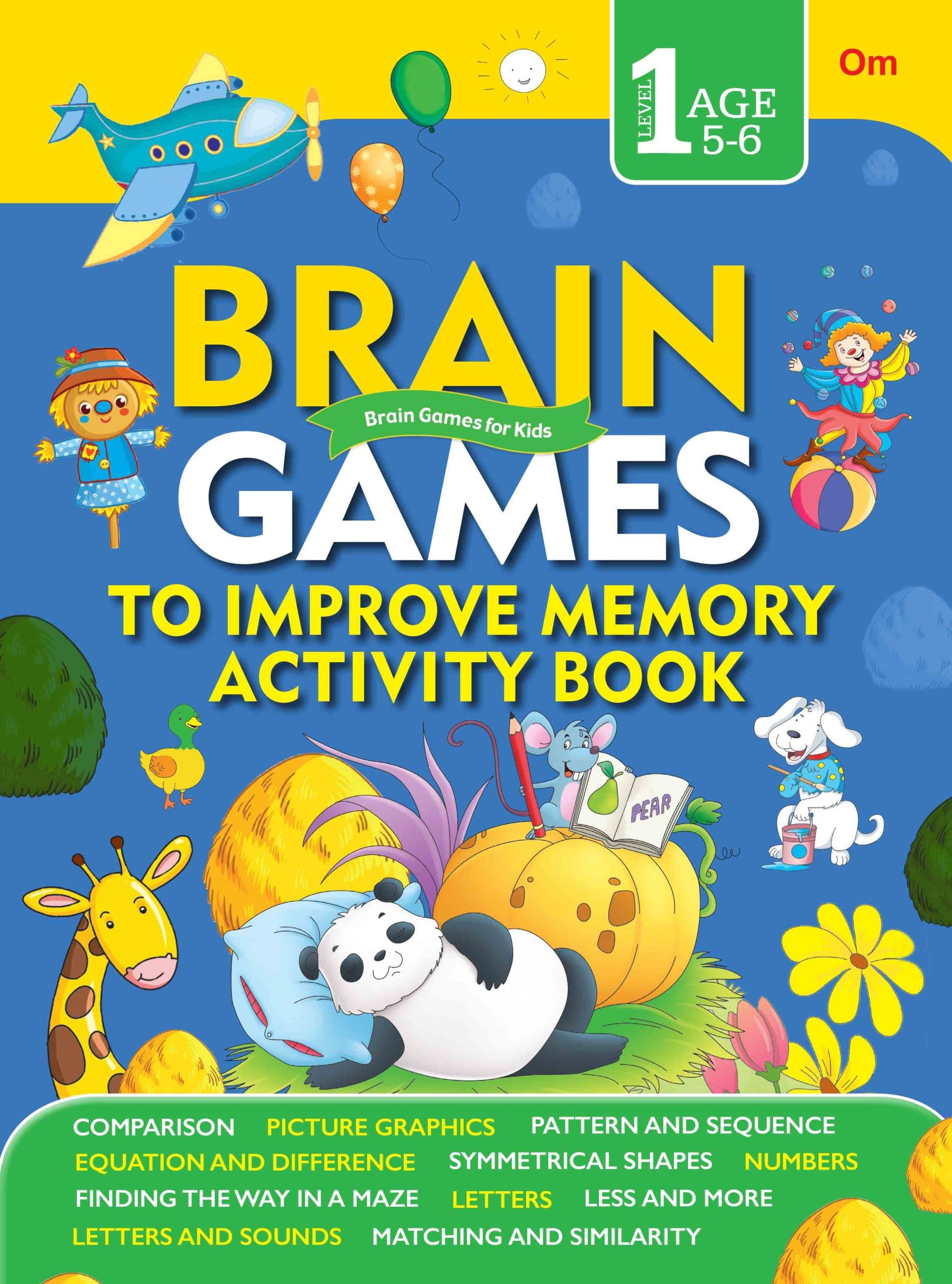 Brain Games To improve Memory Activity Book Level 1_Binder 1 - Om Books - Distacart