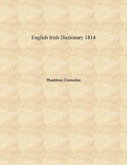 English Irish Dictionary - Gyan Books - Distacart