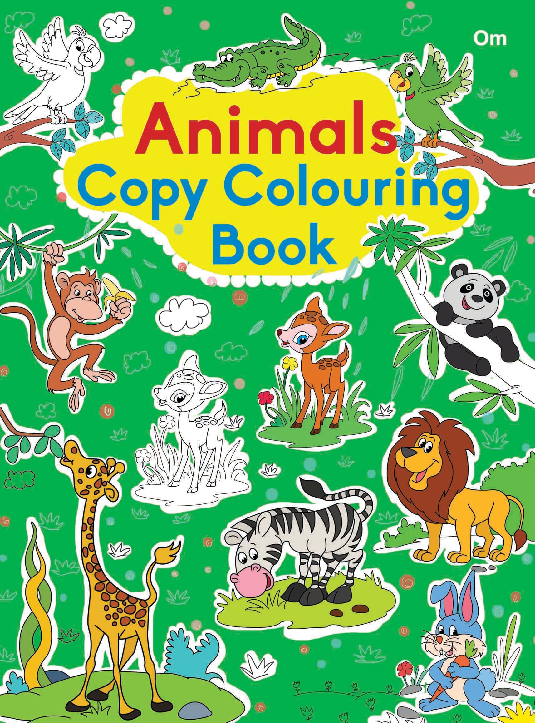 Animals Copy Colouring Books - Om Books - Distacart