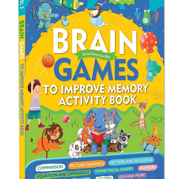 Brain Games to Improve Memory Activity Book Level 3 - Om Books - Distacart