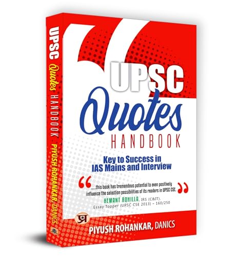 Upsc Quotes Handbook— Key To Success In Ias Mains And Interview (Upsc Quotes Handbook) Useful For Crack Upsc Cse Exam-Piyush Rohankar, Danics - Dista