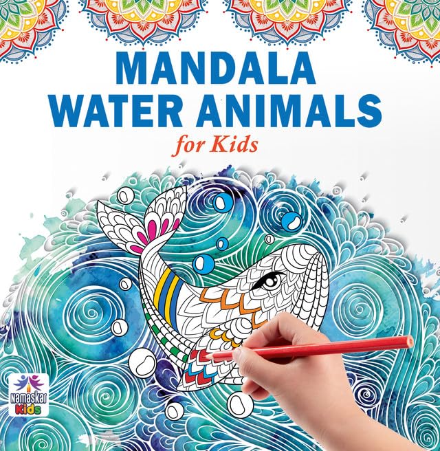 Mandala Sea Animals Art Coloring Book For Kids | 30 Ocean-Themed Mandala Designs To Enhance Art Coloring, Drawing & Focus | High Quality Premium Paper | Perfect Gift For Children & Teens-Namaskar Kids - Dista