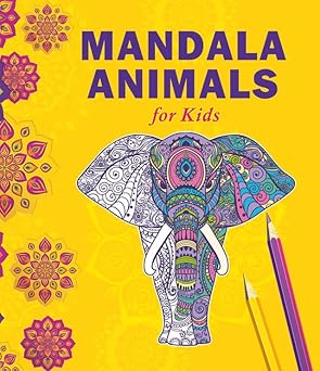 Mandala Art Animals Coloring Book For Kids | 30 Wildlife Jungle Animal Mandala Designs To Enhance Art Coloring, Drawing & Focus | High Quality Premium Paper | Perfect Gift For Children & Teens-Namaskar Kids - Dista