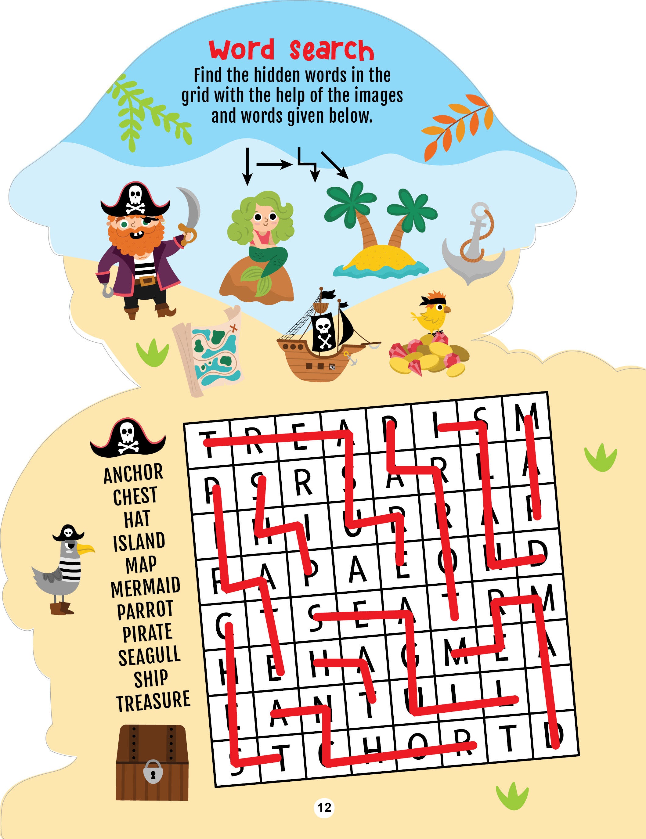 Dreamland Publications Step into the Pirates World - Activity and Colouring Fun Book for Age 4+