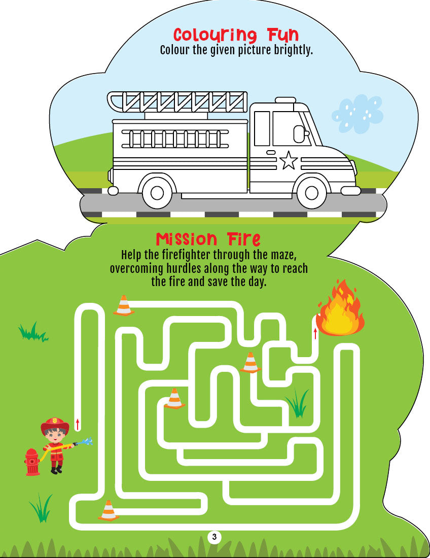 Dreamland Publications Step into the Helpers Wonderland - Activity and Colouring Fun Book for Age 4+