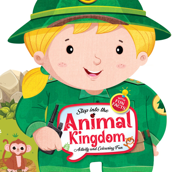 Dreamland Publications Step into the Animal Kingdom- Activity and Colouring Fun Book for Age 4+