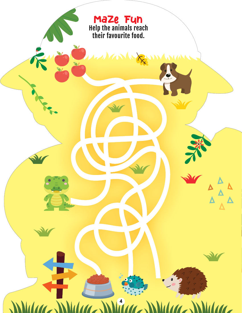 Dreamland Publications Step into the Animal Kingdom- Activity and Colouring Fun Book for Age 4+