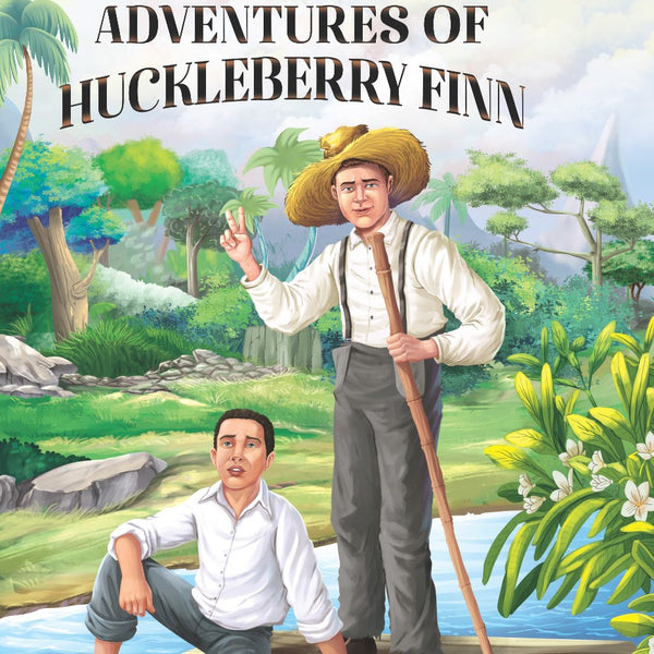 Dreamland Publications Adventure of Huckleberry Finn - Illustrated Abridged Classics for Children with Practice Questions
