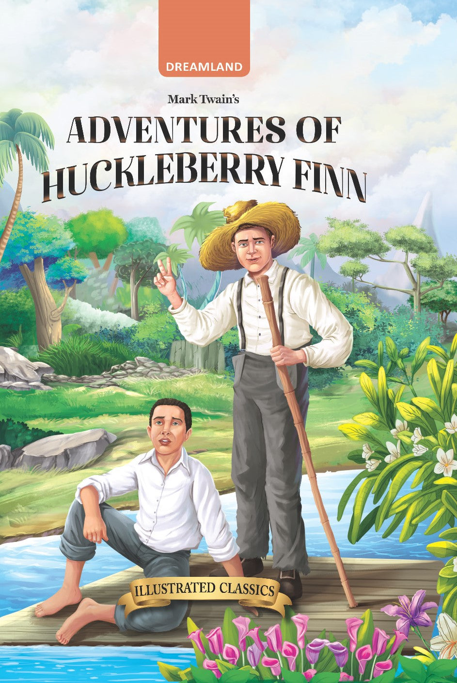 Dreamland Publications Adventure of Huckleberry Finn - Illustrated Abridged Classics for Children with Practice Questions - Distacart