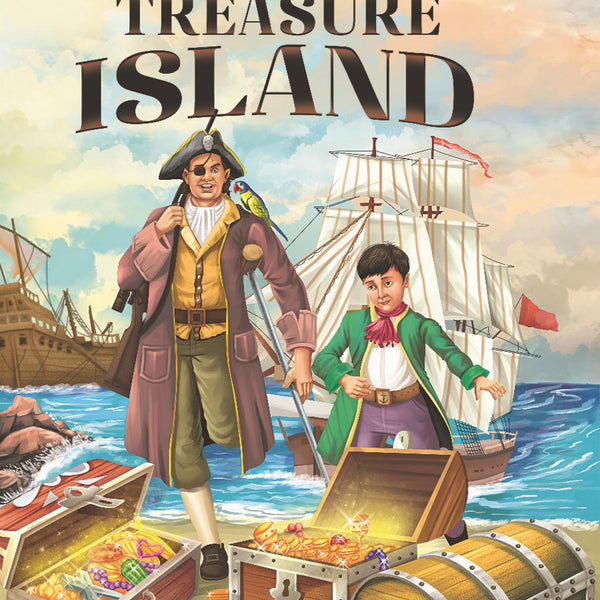 Dreamland Publications Treasure Island - Illustrated Abridged Classics for Children with Practice Questions
