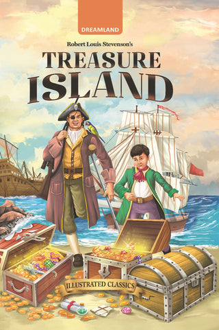 Dreamland Publications Treasure Island - Illustrated Abridged Classics for Children with Practice Questions
