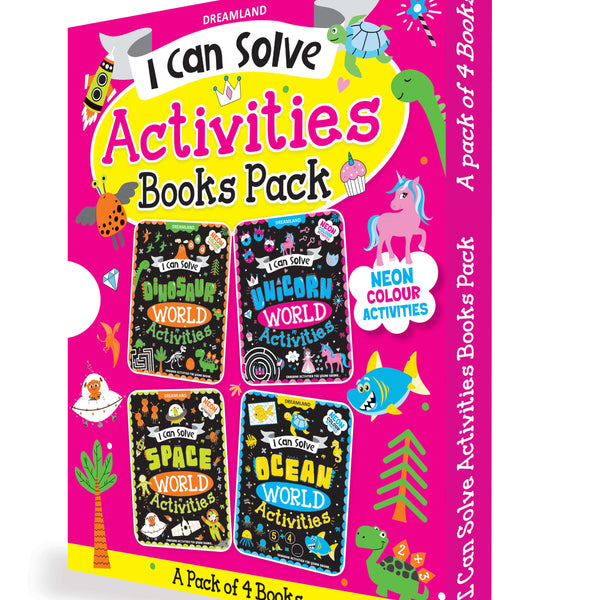 Dreamland Publications I Can Solve Activities Books Pack- A Set of 4 Books