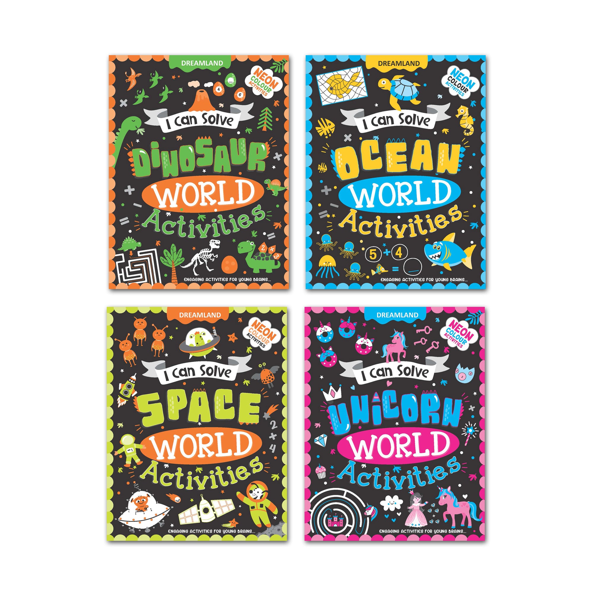 Dreamland Publications I Can Solve Activities Books Pack- A Set of 4 Books